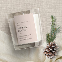 SIMPLE DUSKY SOFT BLUSH PINK MINIMAL MODERN CANDLE