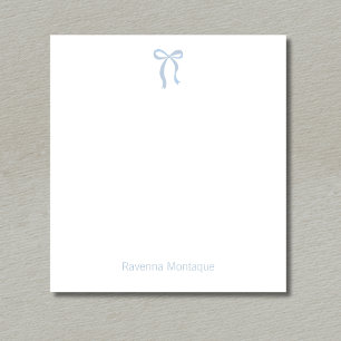 Simple Dusty Blue Bow Script Custom Name Script Notepad