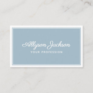Simple Dusty Blue Business Card