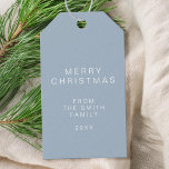 Simple Dusty Blue Minimalist Christmas Gift Tags<br><div class="desc">Simple Minimalist Christmas Gift Tags</div>