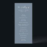 Simple Dusty Blue Modern Wedding Programme<br><div class="desc">Elegant wedding program featuring a simple and minimal layout with "The Wedding of" in a contemporary script typography.  A classic design with a modern touch.</div>