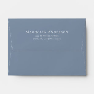 Simple Dusty Blue Return Address Envelope