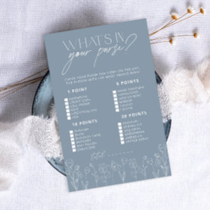 Simple Dusty Blue What's In Your Purse Game