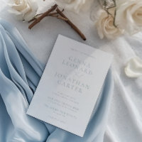 Simple Dusty Blue & White Elegant Wedding
