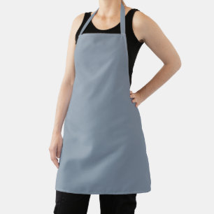 Simple dusty dove blue colour apron