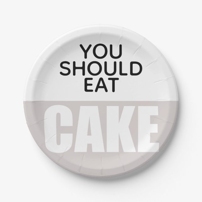 Simple Dusty Pink minimalist Wedding Cake Paper Plate (Front)