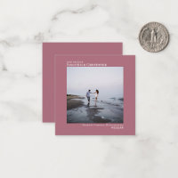 Simple Dusty Rose Wedding Save the Date Photo Mini