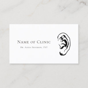 Simple Ear ENT Otolaryngologist Appointment Card