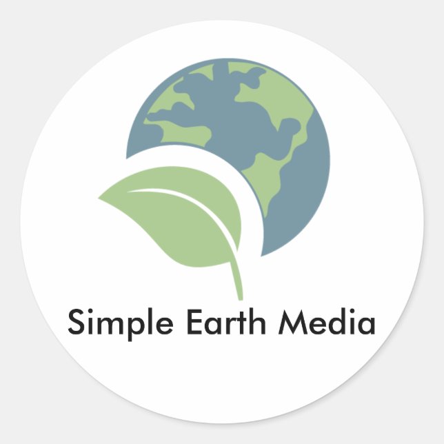 Simple Earth Media Logo Sticker (Front)