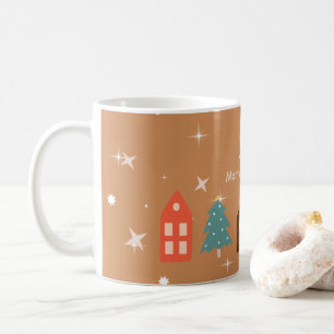 Simple Earth Tone Merry Christmas  Coffee Mug