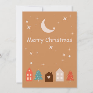 Simple Earth Tone Merry Christmas Holiday Card