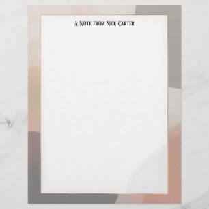 Simple Earth Tones Stationery Paper Custom Letterhead