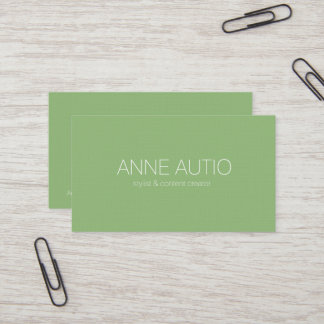 Simple Earthy Green Business Card
