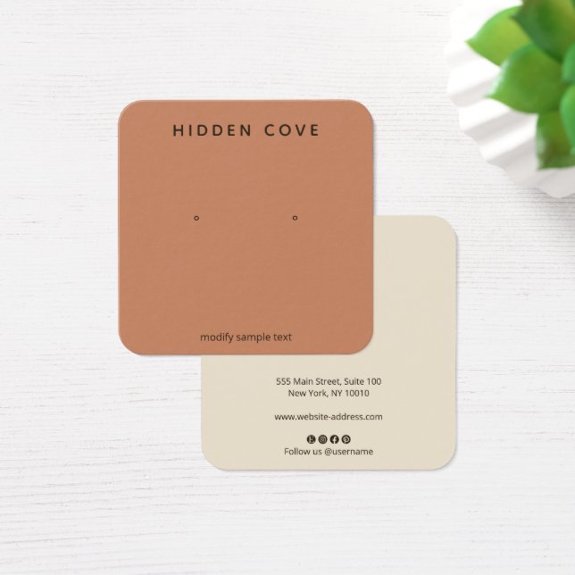 Simple Earthy Terracotta Earring Jewelry (Desk)