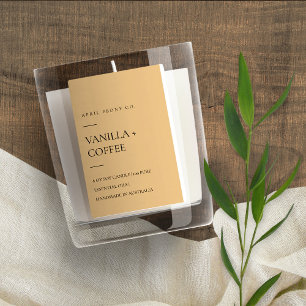 SIMPLE EARTHY YELLOW ORANGE MINIMAL MODERN CANDLE FOOD LABEL