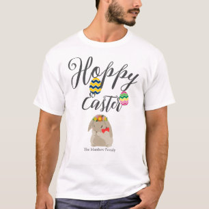 simple easter bunny Happy Easter family customise T-Shirt