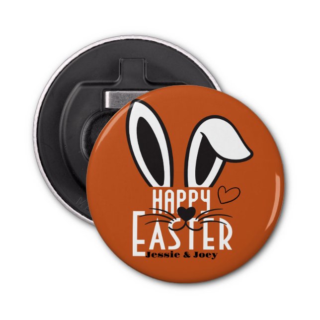 simple easter bunny simple cute family custom magn bottle opener (Front)