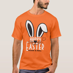 simple easter bunny simple cute family custom T-Shirt