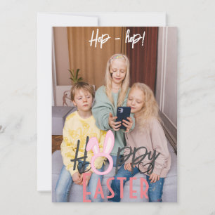 simple easter bunny simple for cute kids photo holiday card