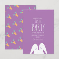 Simple Easter Party Carrot Bunny Event Invitation