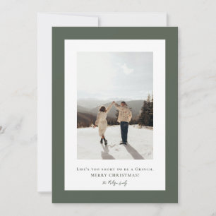 Simple Ebony frame photo  Holiday Card