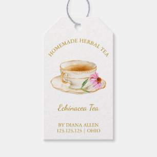 Simple Echinacea Tea Hang Tag 