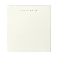 Simple Ecru Ivory White Cream Paper Personalised