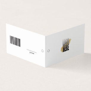 Simple Editable Logo UPC Clothing Hang Price Tag