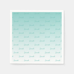 Simple Editable Name   Editable Any Colour Ombre Napkin