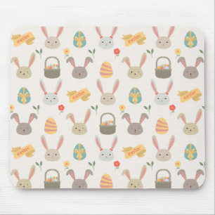 Simple Eggs and Bunnies Easter   Mousepad