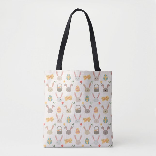 Simple Eggs and Bunnies Easter | Tote Bag (Front)