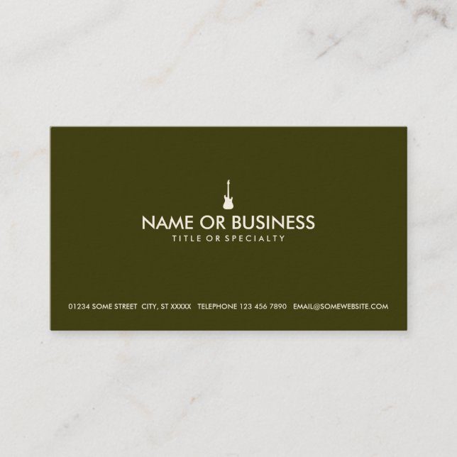 simple electric guitar business card (Front)