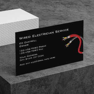 Simple Electrician Business Card