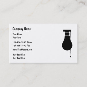 Simple Electrician Business Cards