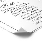 Simple Elegance 4 Table Wedding Seating Chart