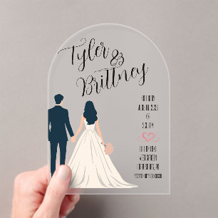 Simple Elegance Acrylic Wedding Invitation