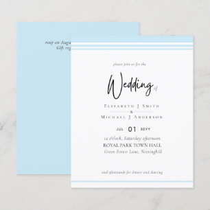Simple Elegance Aqua Blue Modern Budget Wedding