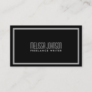 Simple Elegance Art Deco Style Black/White Business Card