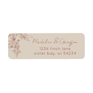 Simple Elegance Boho Floral Address