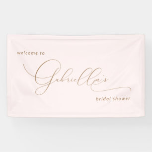 Simple Elegance Bridal Shower Blush Welcome Banner