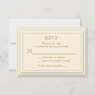Simple Elegance Cream RSVP Card