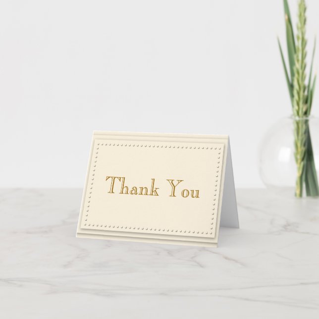 Simple Elegance Cream Thank You Card (Front)