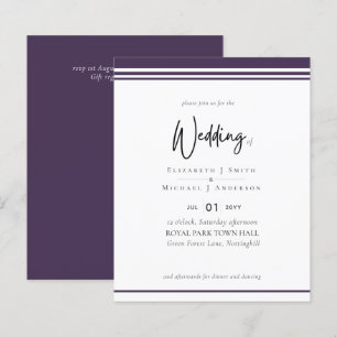 Simple Elegance Dusty Purple Modern Budget Wedding