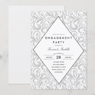 Simple Elegance   Engagement Party Invitation