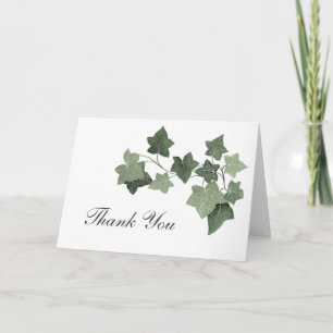 Simple Elegance Green Ivy Thank You Card
