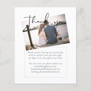 Simple Elegance PHOTO Wedding Thank You