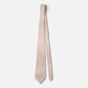 Simple Elegance Pink Initials Tie