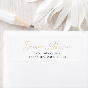 Simple elegance romantic script return address