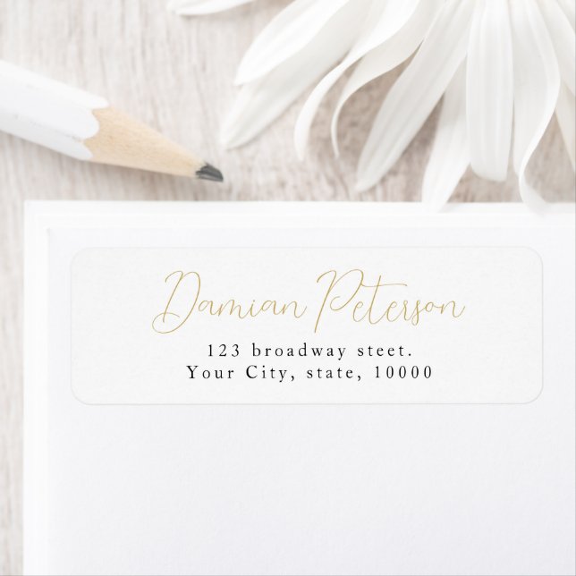 Simple elegance romantic script return address (Insitu)