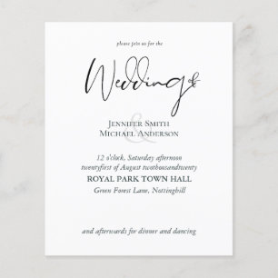 Simple Elegance Script Modern Wedding